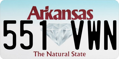 AR license plate 551VWN