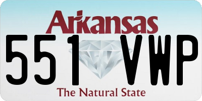 AR license plate 551VWP