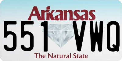 AR license plate 551VWQ