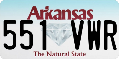 AR license plate 551VWR