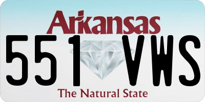 AR license plate 551VWS