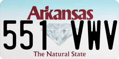 AR license plate 551VWV