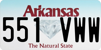 AR license plate 551VWW