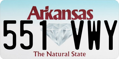 AR license plate 551VWY
