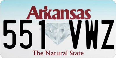 AR license plate 551VWZ