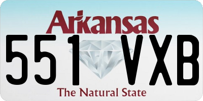 AR license plate 551VXB