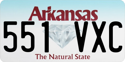 AR license plate 551VXC