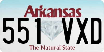 AR license plate 551VXD