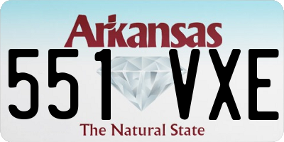 AR license plate 551VXE