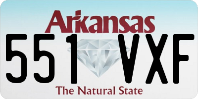 AR license plate 551VXF