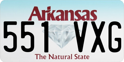 AR license plate 551VXG