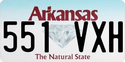 AR license plate 551VXH