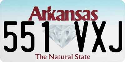 AR license plate 551VXJ