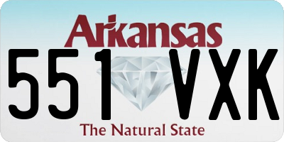 AR license plate 551VXK
