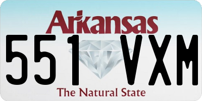 AR license plate 551VXM