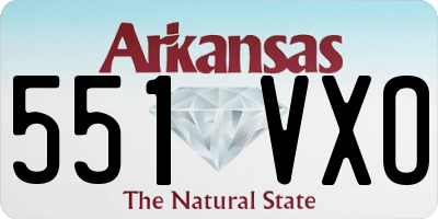 AR license plate 551VXO