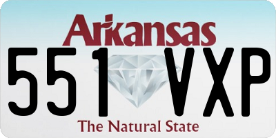 AR license plate 551VXP