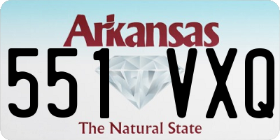AR license plate 551VXQ