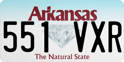 AR license plate 551VXR