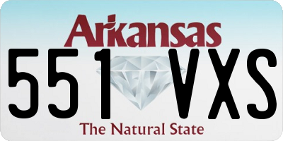 AR license plate 551VXS