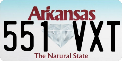 AR license plate 551VXT