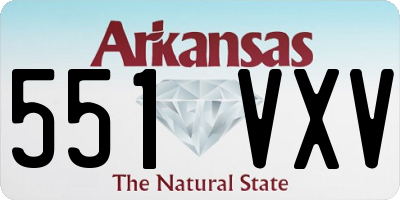 AR license plate 551VXV
