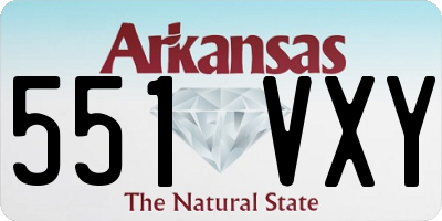 AR license plate 551VXY