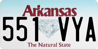 AR license plate 551VYA