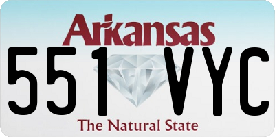 AR license plate 551VYC