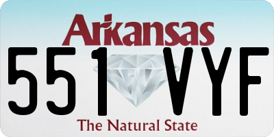 AR license plate 551VYF