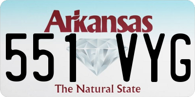 AR license plate 551VYG
