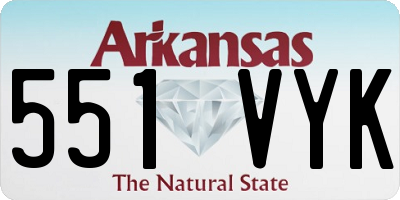 AR license plate 551VYK