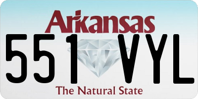 AR license plate 551VYL