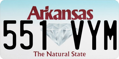 AR license plate 551VYM