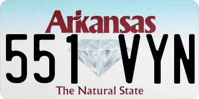 AR license plate 551VYN