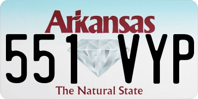 AR license plate 551VYP
