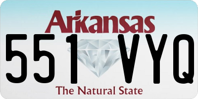 AR license plate 551VYQ