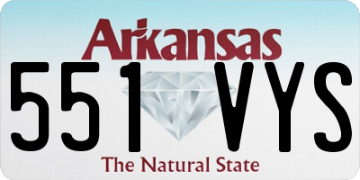 AR license plate 551VYS