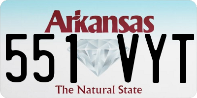 AR license plate 551VYT