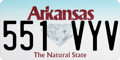 AR license plate 551VYV