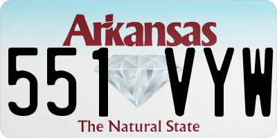 AR license plate 551VYW