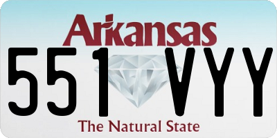 AR license plate 551VYY