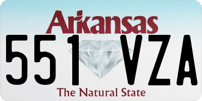 AR license plate 551VZA