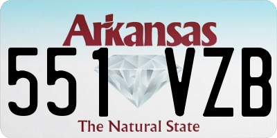 AR license plate 551VZB
