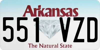 AR license plate 551VZD