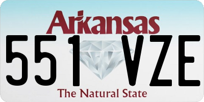 AR license plate 551VZE