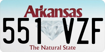 AR license plate 551VZF