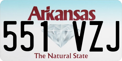 AR license plate 551VZJ