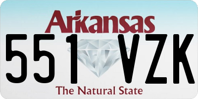 AR license plate 551VZK