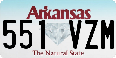 AR license plate 551VZM